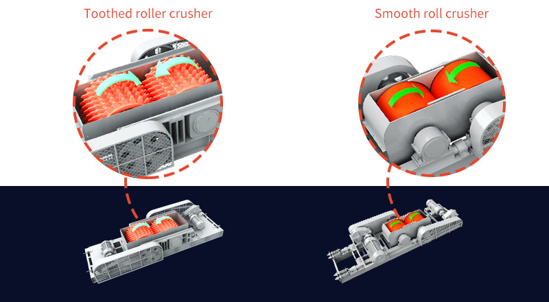 Types of roll crushers