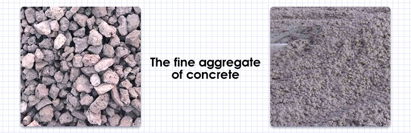 The fine aggregate of concrete