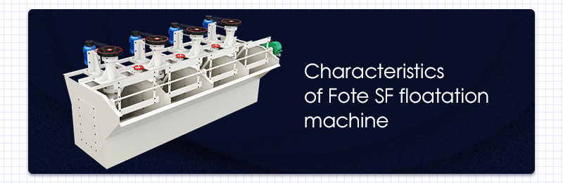 Characteristics of Fote SF floatation machine