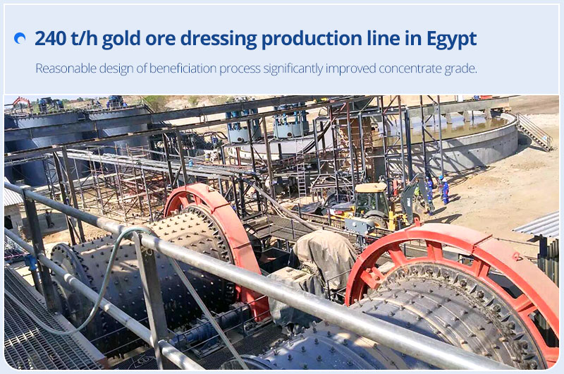 240 th gold ore dressing production line in Egypt