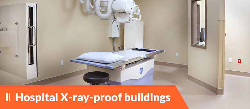 Hospital X-ray proof buildings built with barite
