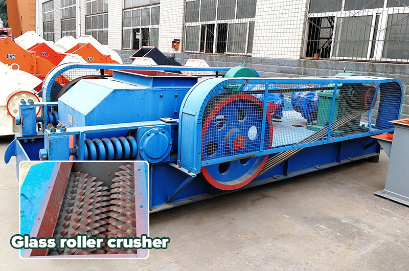 Glass roller crusher