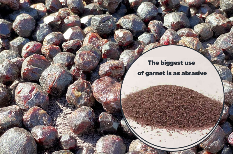 The biggest use of garnet is as abrasive.