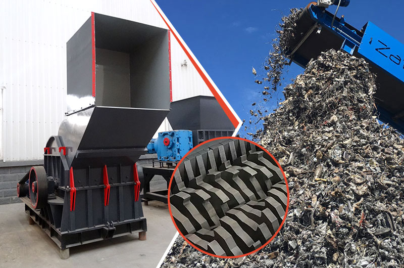 Internal structure features of metal crusher