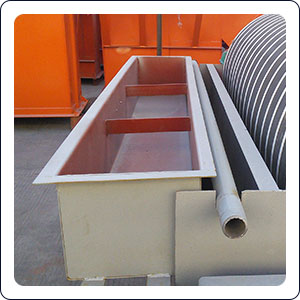 feed tank of the magnetic drum separator