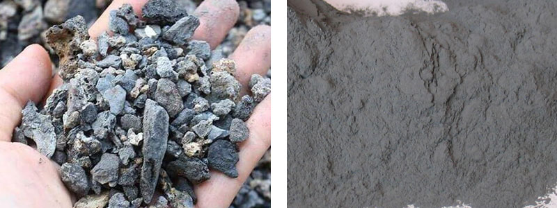 Steel particles and Iron powder