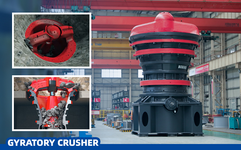 Gyratory crushers are designed for medium to high hardness materials
