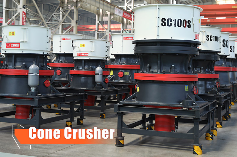 Cone crushers are suitable for secondary or even tertiary crushing of medium-hard rocks