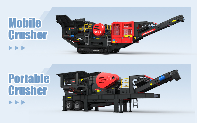 Mobile crusher and portable crusher