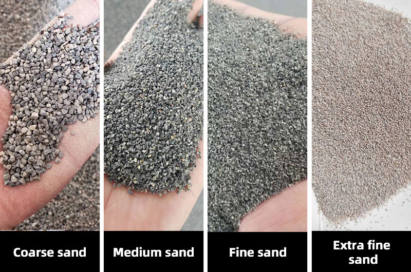 Common finished sand specifications