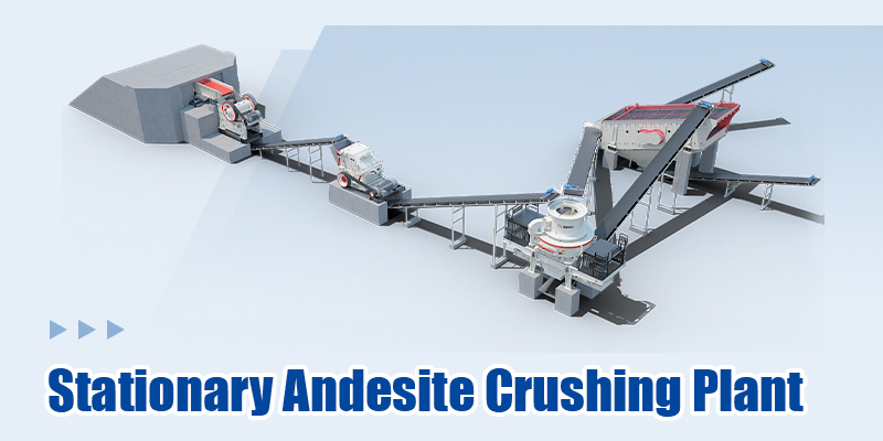 Stationary andesite crushing plant 