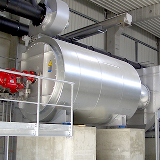 Thermal system of the river sand dryer