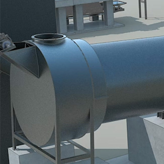 Feeding system of the sawdust dryer